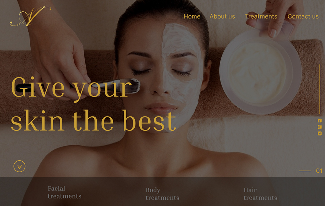 Web design for Anastasia Nanova