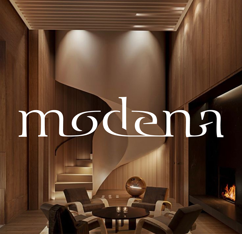 Clean and modern logo design for Modena