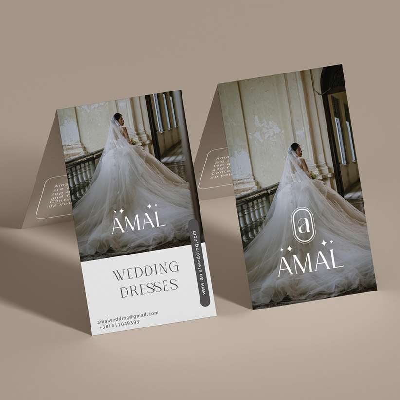 Minimalist monogram logo for Amal