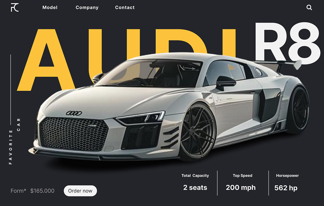 Audi R8 concept design with modern visuals