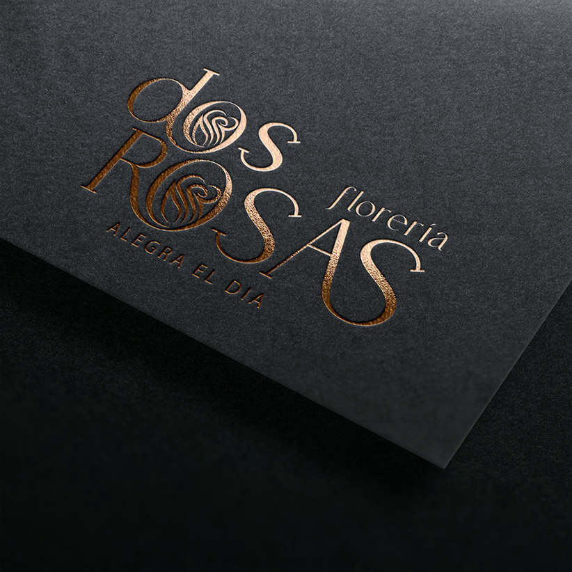 Classic serif logo for Dos Rosas